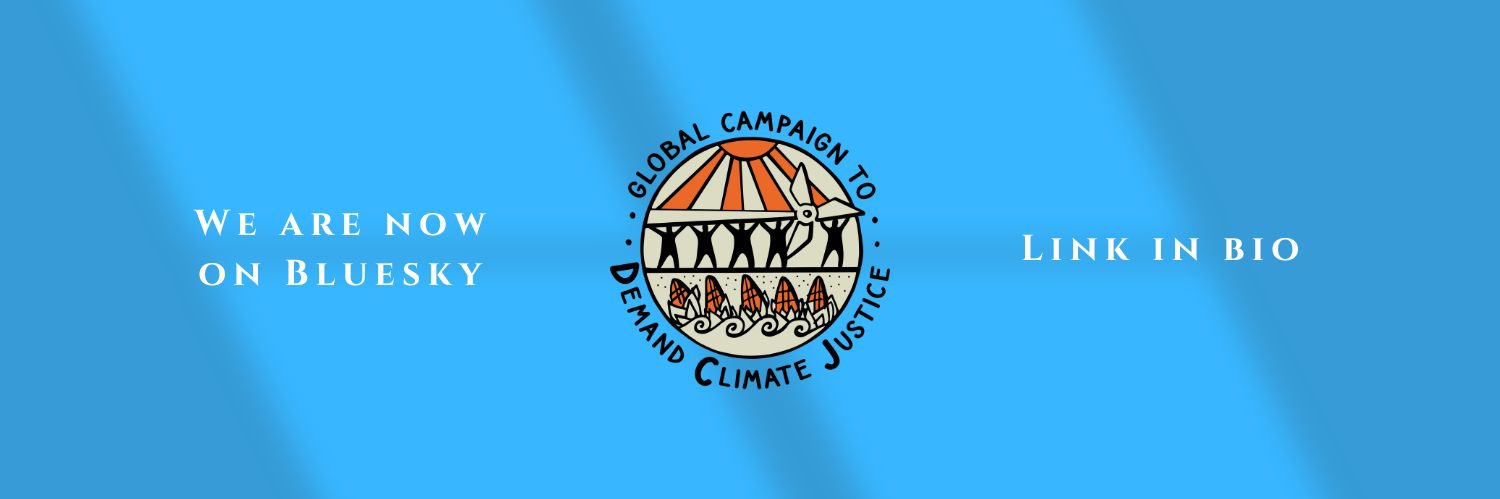 Global Campaign to Demand Climate Justice (DCJ)'s banner