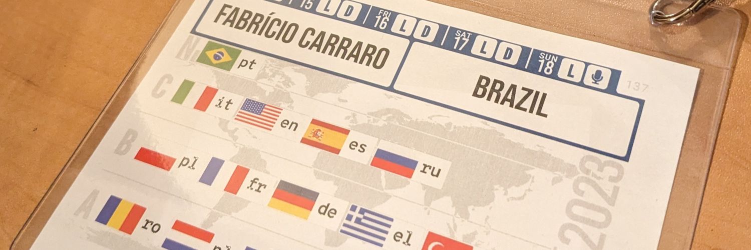 Fabrício Carraro's banner