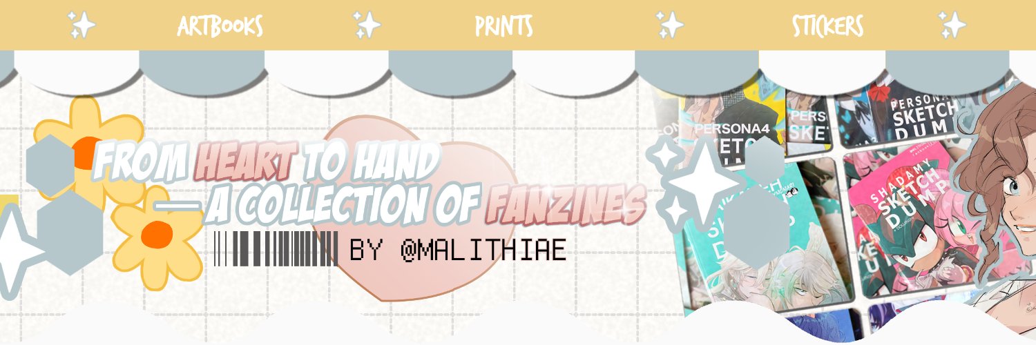 ᴍᴀʟɪᴛʜɪᴀᴇ 🤍 fan zines in bio's banner