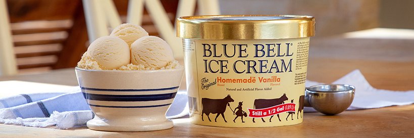 Blue Bell Ice Cream's banner
