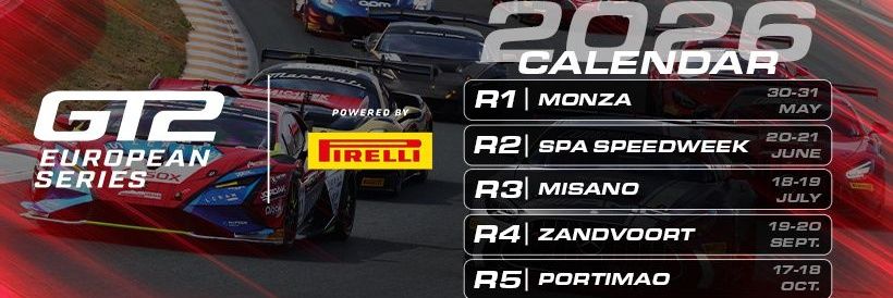GT2 European Series powered by Pirelli's banner