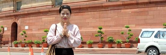 Dr. M C Mary Kom OLY's banner