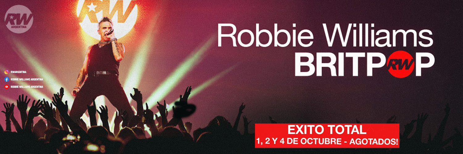 Robbie Williams Argentina's banner