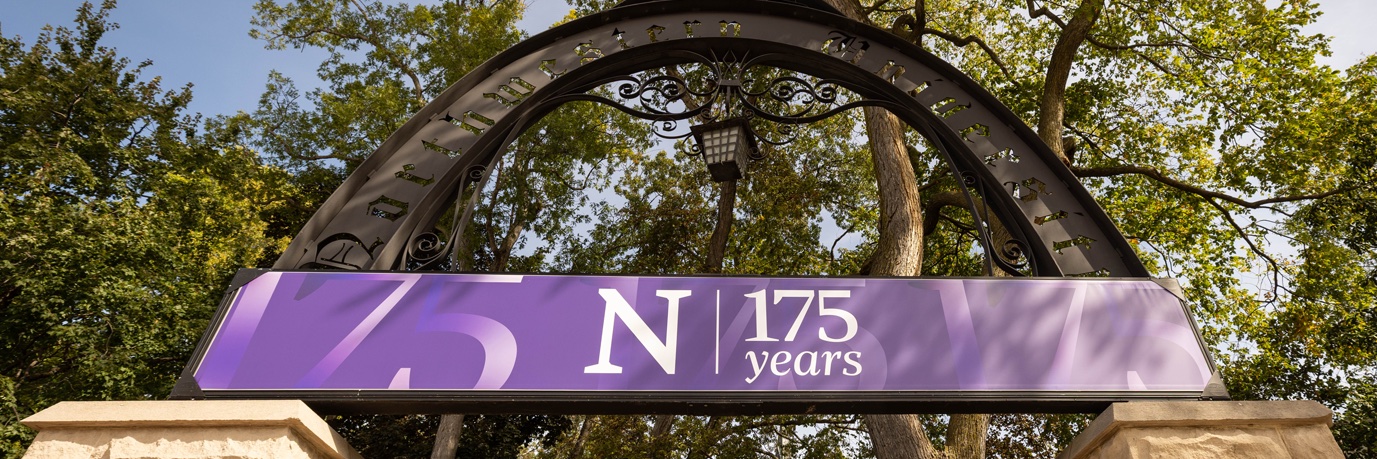 Northwestern's banner