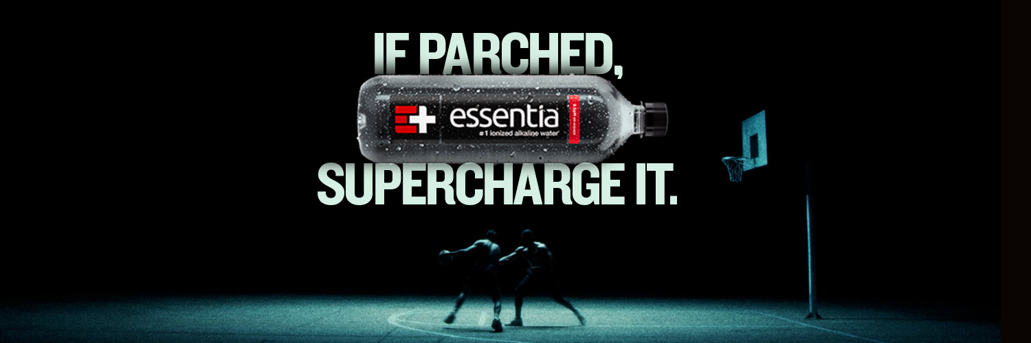 Essentia Water's banner