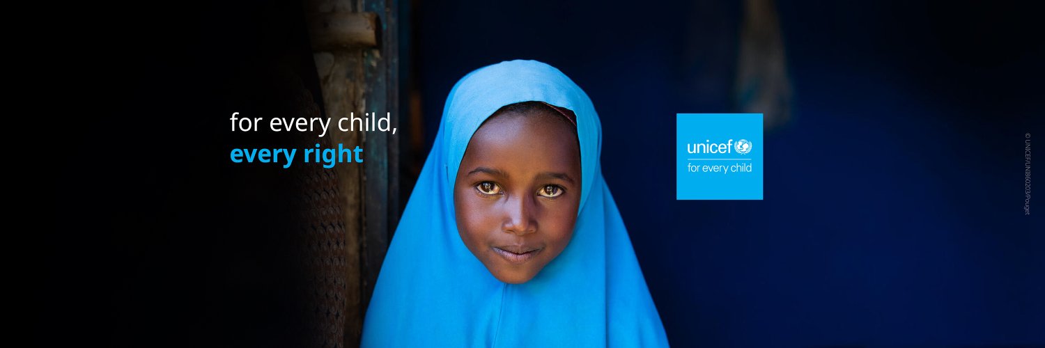 UNICEF's banner