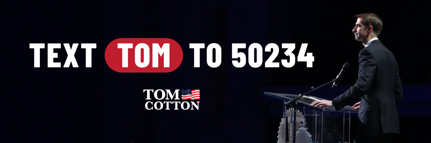 Tom Cotton's banner