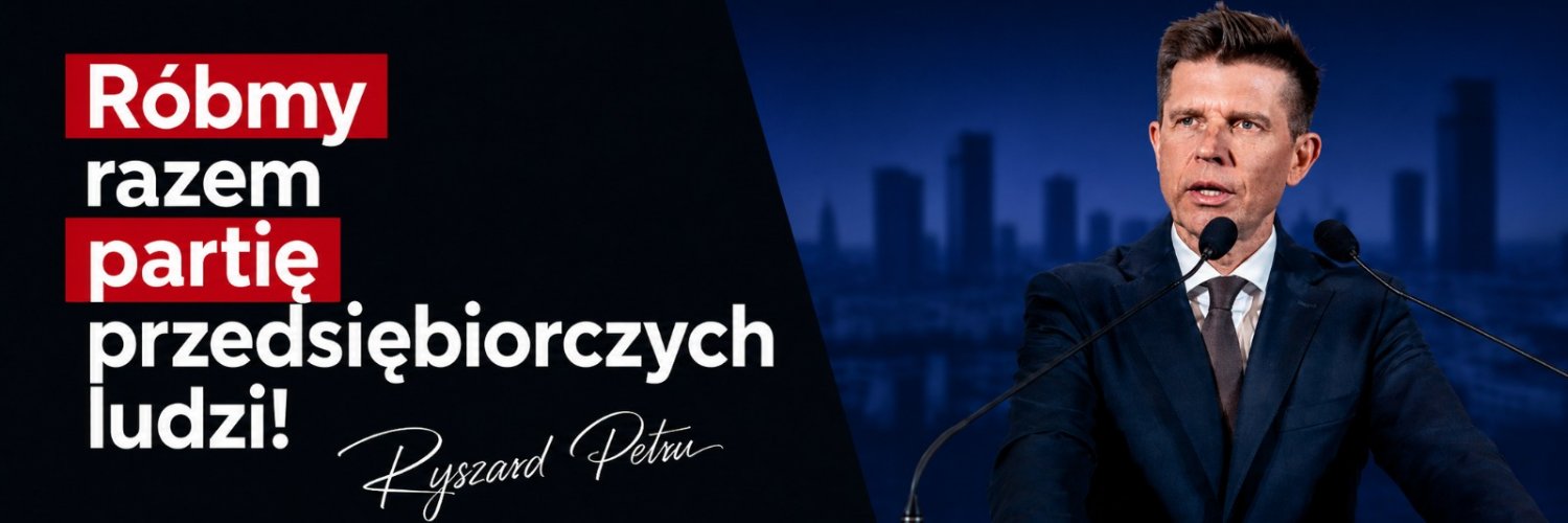 Ryszard Petru's banner