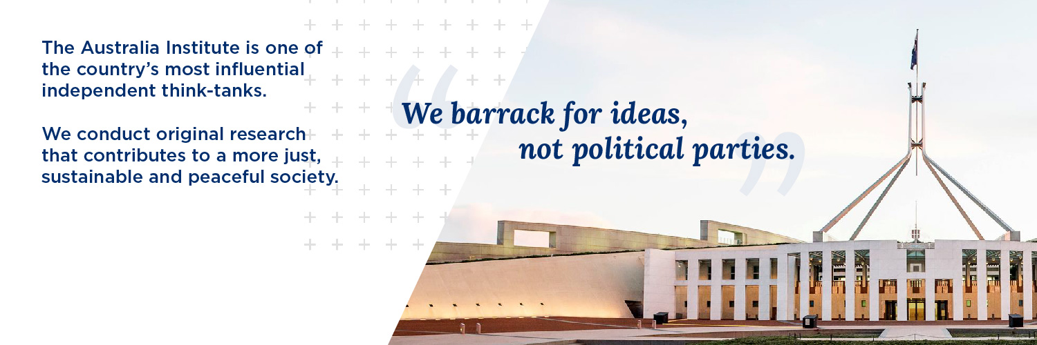Australia Institute's banner