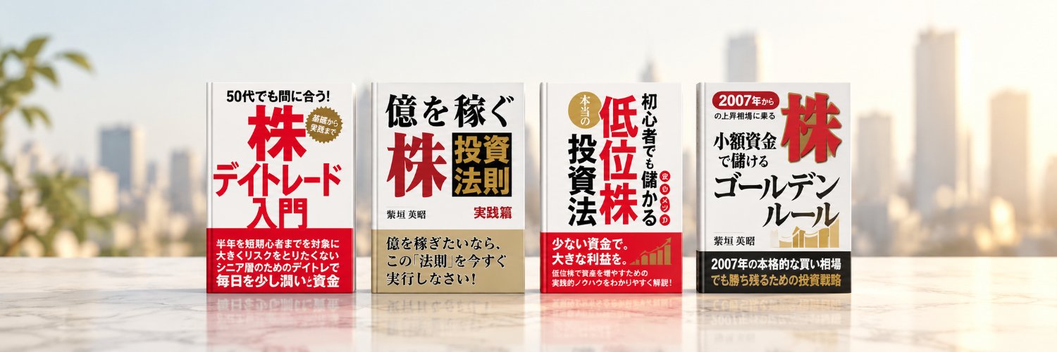 紫垣英昭｜株式投資歴40年's banner
