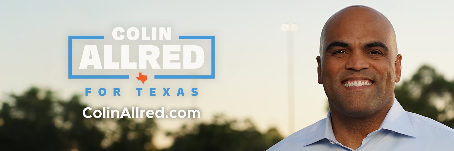 Colin Allred's banner