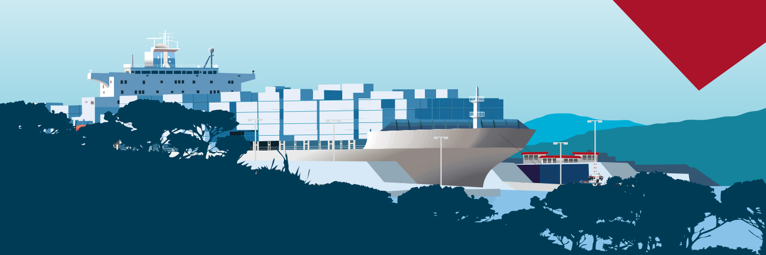 The Panama Canal's banner