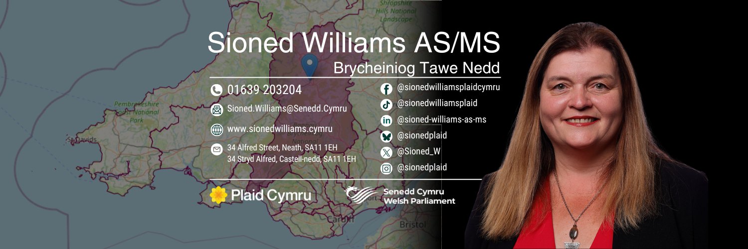 Sioned Williams AS/MS's banner