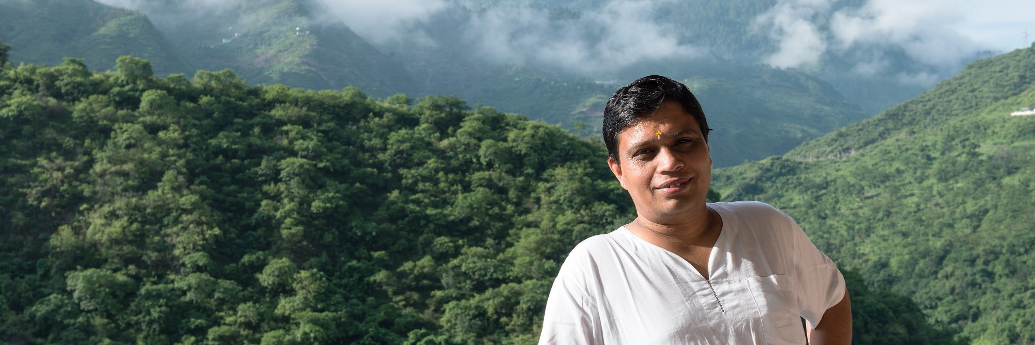 Acharya Balkrishna's banner