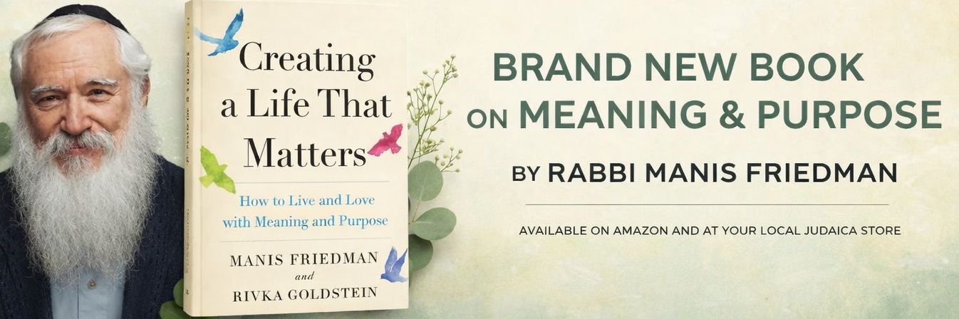 Rabbi Manis Friedman's banner