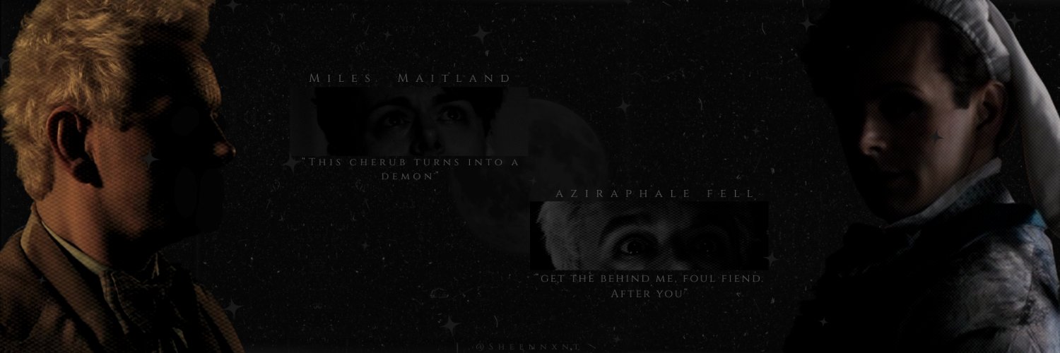 ᨳິShuby died again • Good Omens eternity's banner