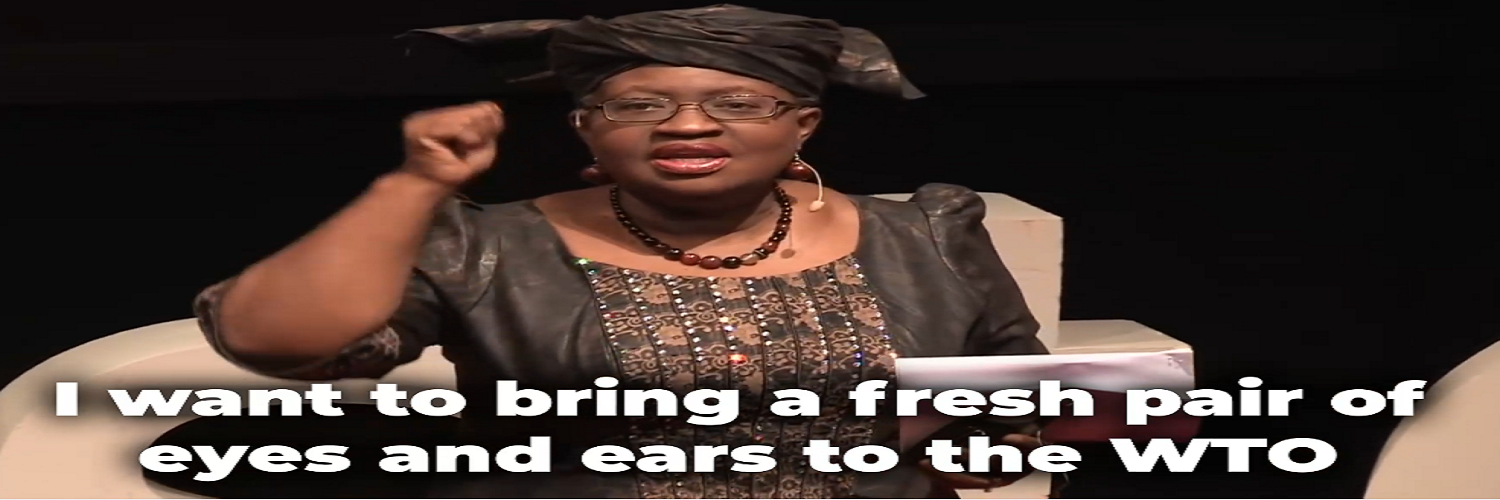 Ngozi Okonjo-Iweala's banner