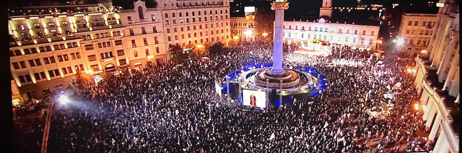 Mikheil Saakashvili's banner