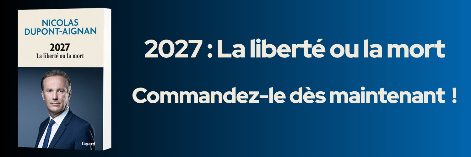 Nicolas Dupont-Aignan's banner