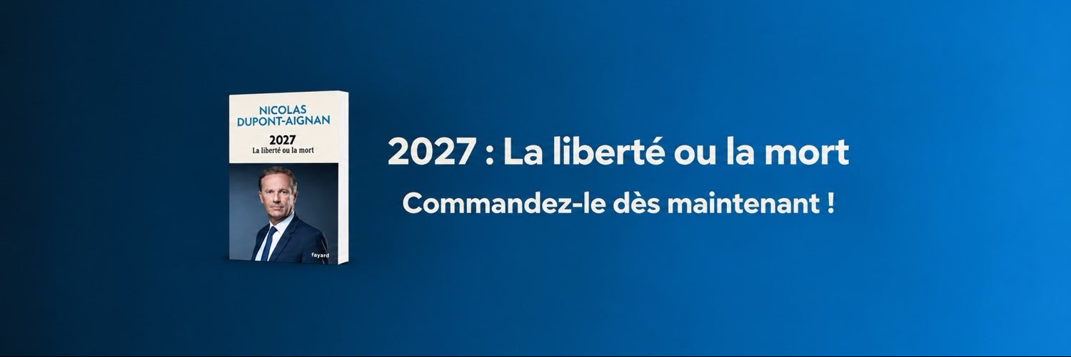 Nicolas Dupont-Aignan's banner