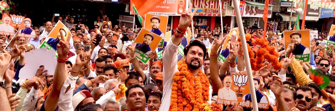 Anurag Thakur's banner