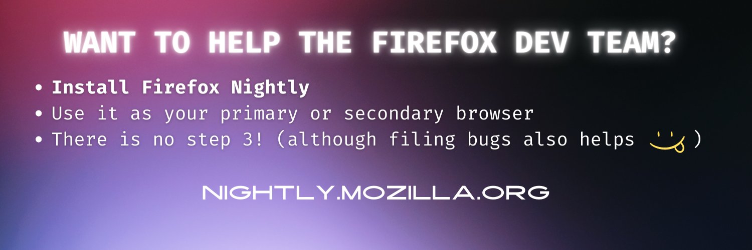 Firefox Nightly 🔥's banner