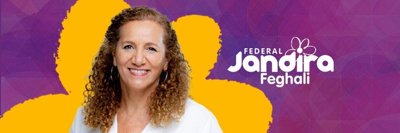 Jandira Feghali's banner