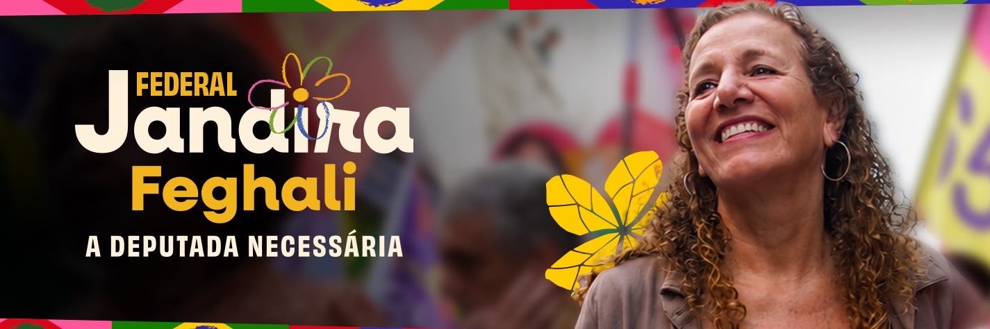 Jandira Feghali's banner