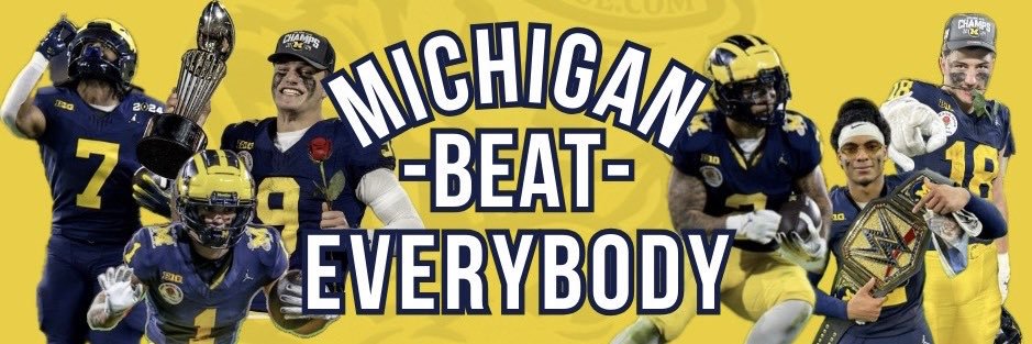 Michigan Football on UMGoBlue's banner