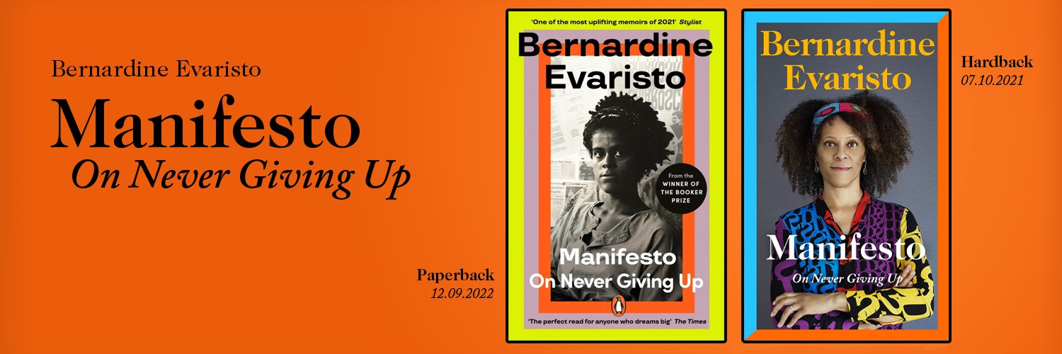 Bernardine Evaristo's banner