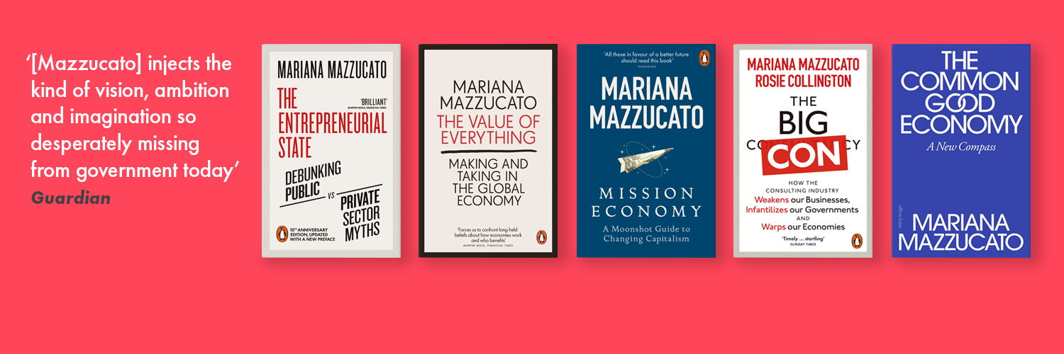 Mariana Mazzucato's banner
