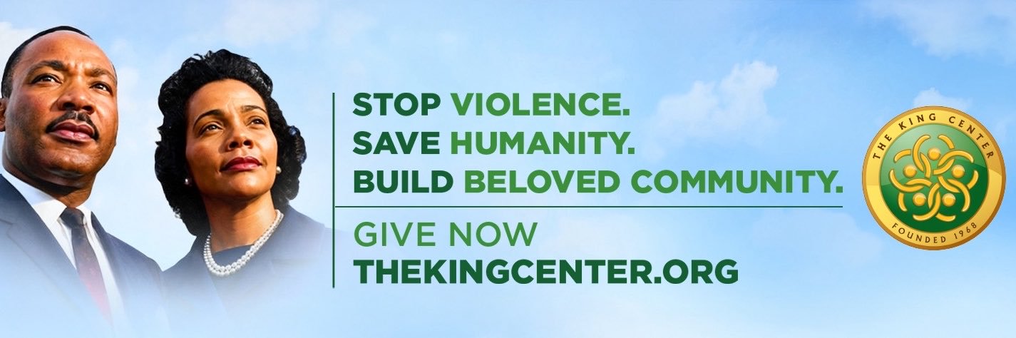 The Martin Luther King, Jr. Center's banner