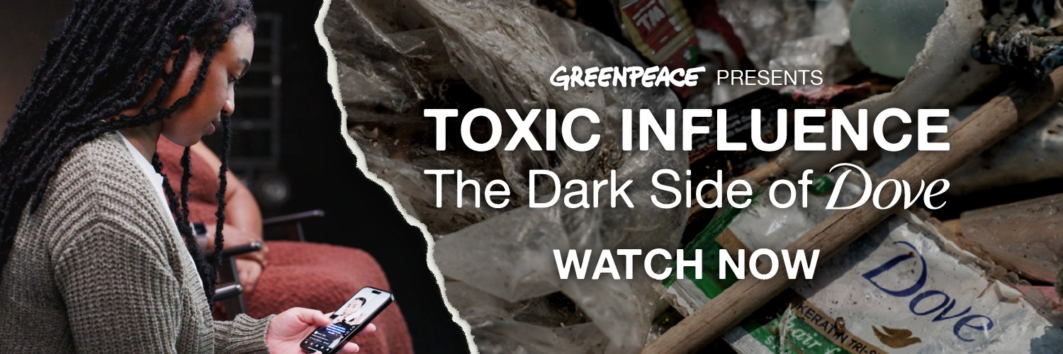 Greenpeace UK's banner