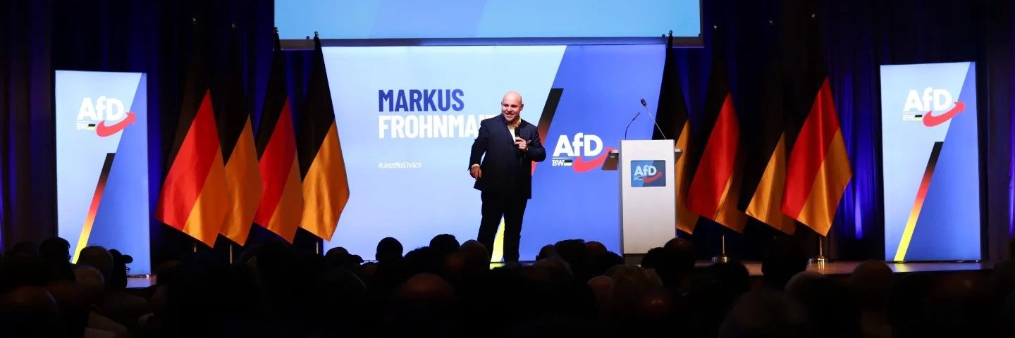 Markus Frohnmaier's banner