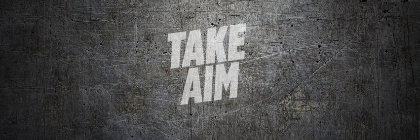 Take Aim's banner