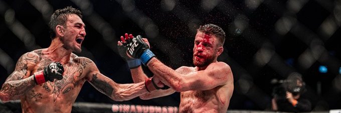Max Holloway's banner