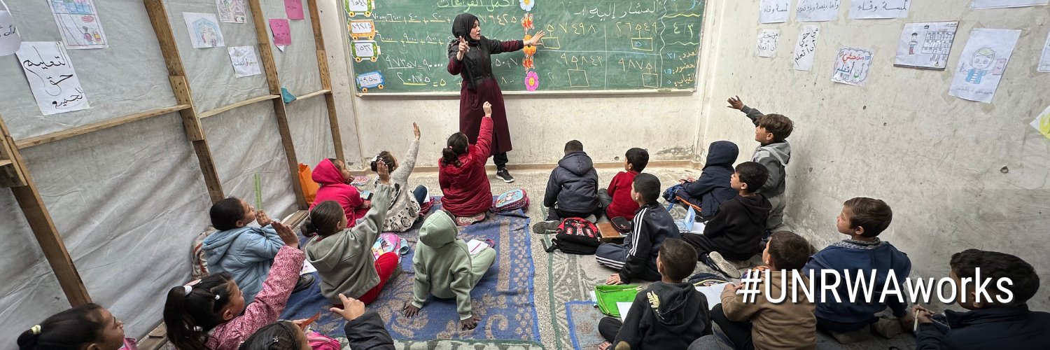 UNRWA's banner