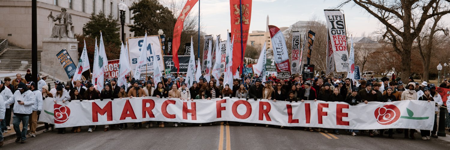 March for Life's banner