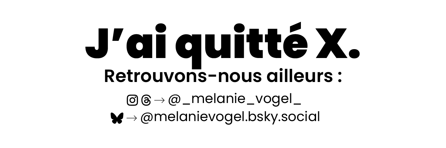 Mélanie Vogel's banner