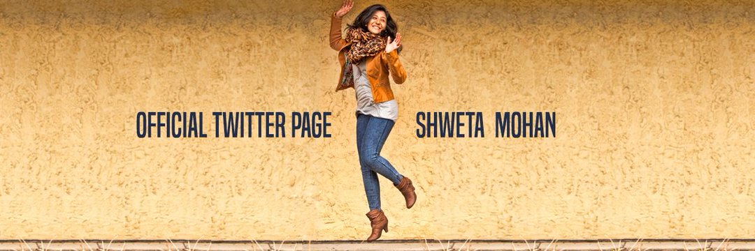 Shweta Mohan's banner