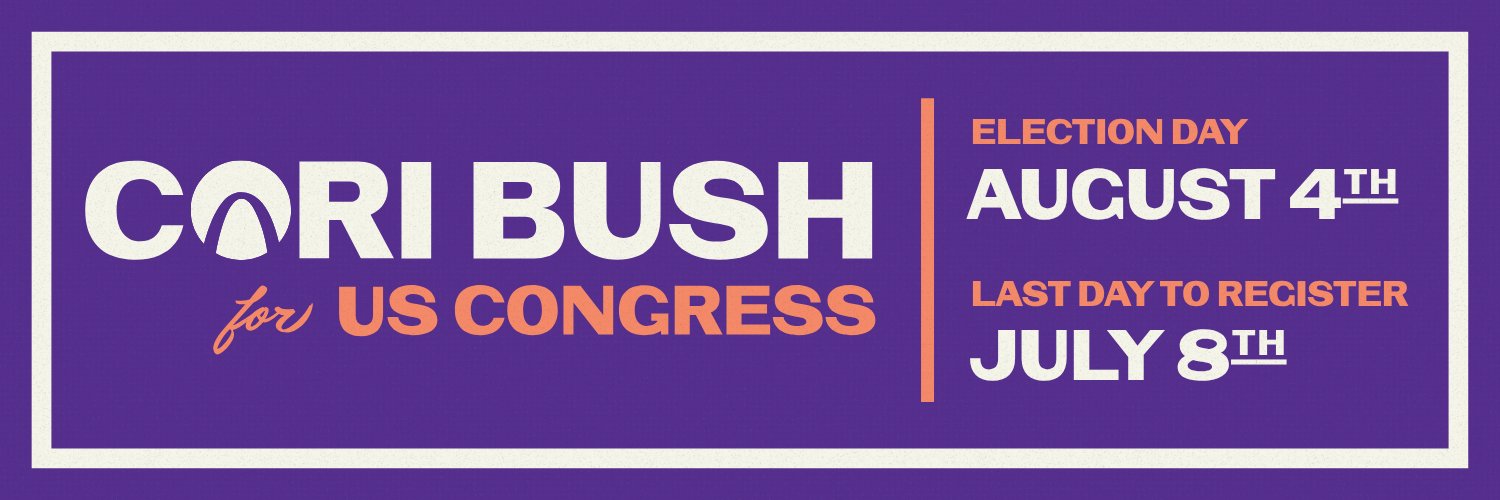 Cori Bush's banner