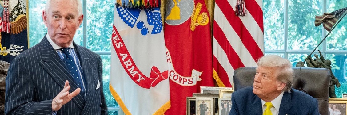 Roger Stone's banner