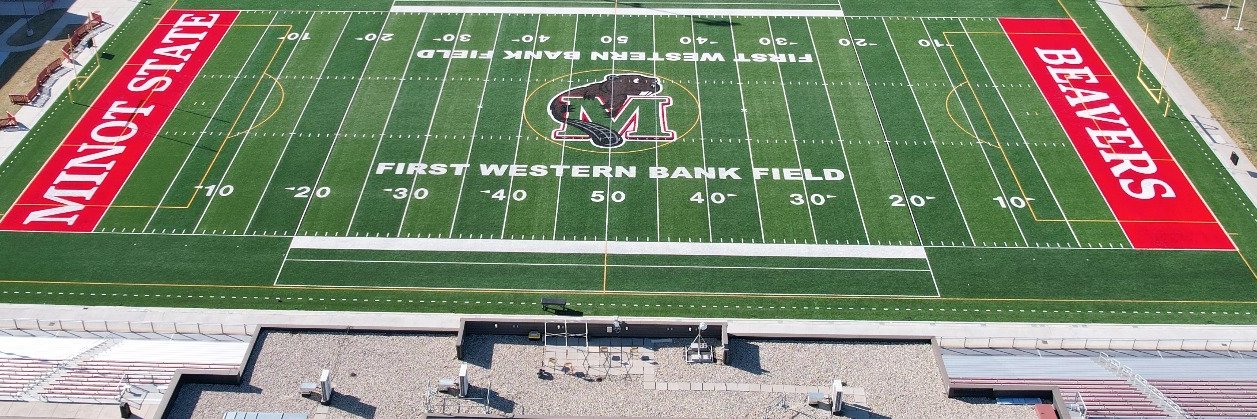 Minot State Football's banner
