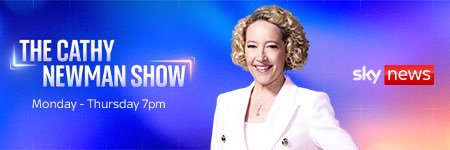 Cathy Newman's banner