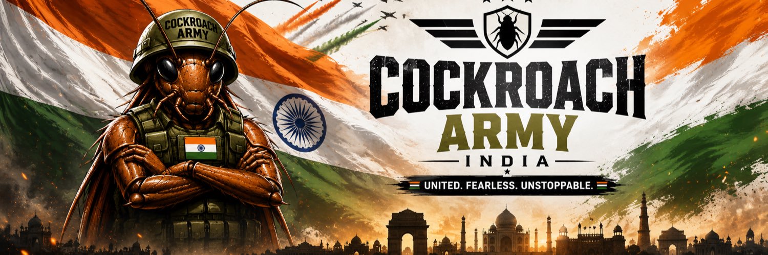 Cockroach Army 🇮🇳's banner