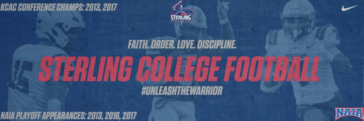 Sterling College Football's banner