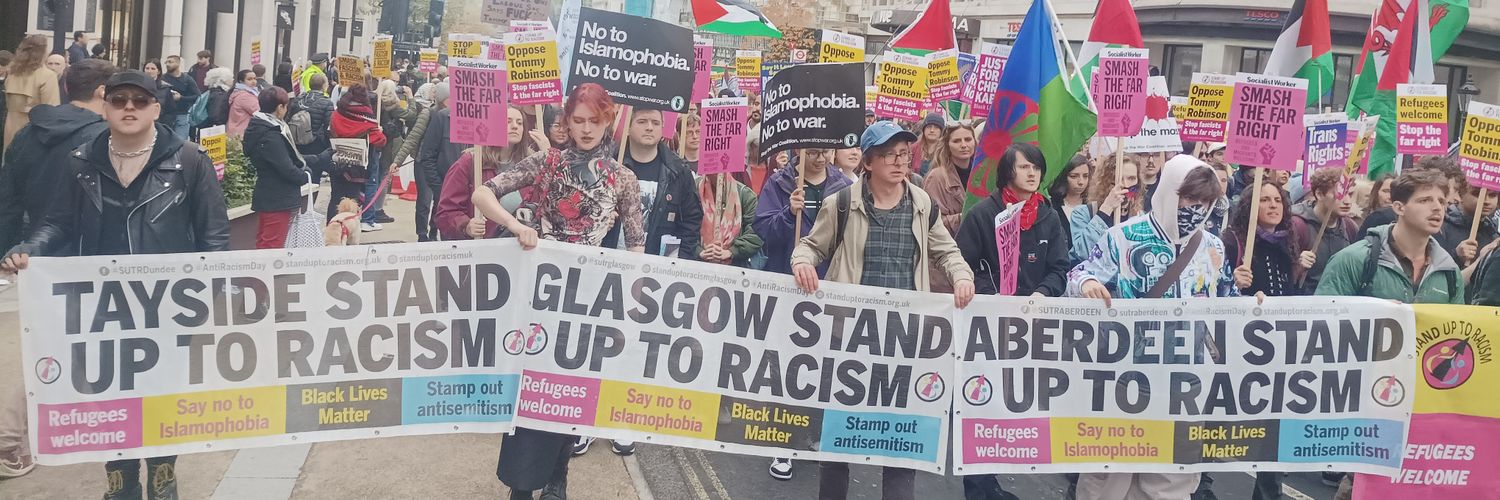 Stand Up to Racism - Scotland's banner