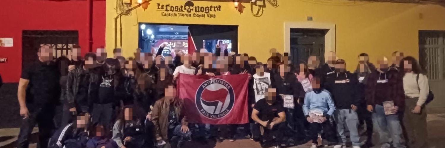 La Cosa Nostra Castelló Antifa Social Club's banner