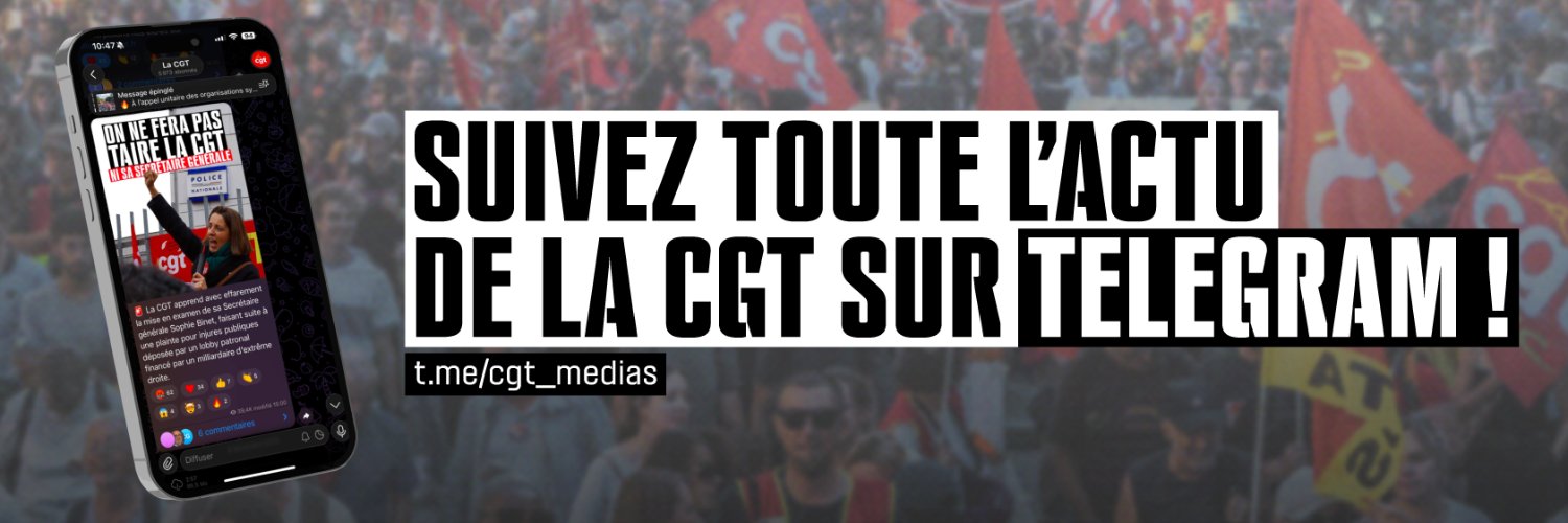 La CGT's banner
