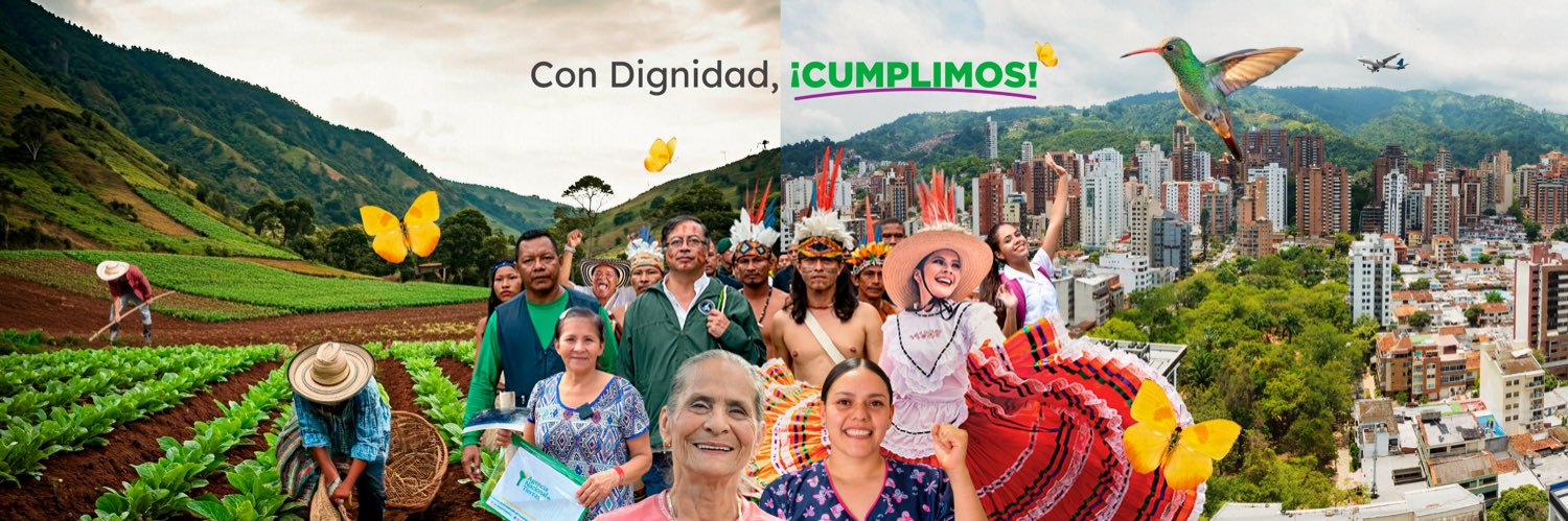 Gustavo Petro's banner